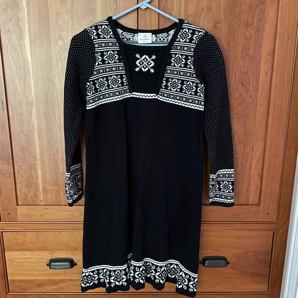 Hanna Andersson Fair Isle Knit Sweater Dress